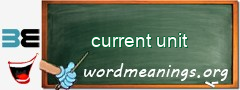 WordMeaning blackboard for current unit